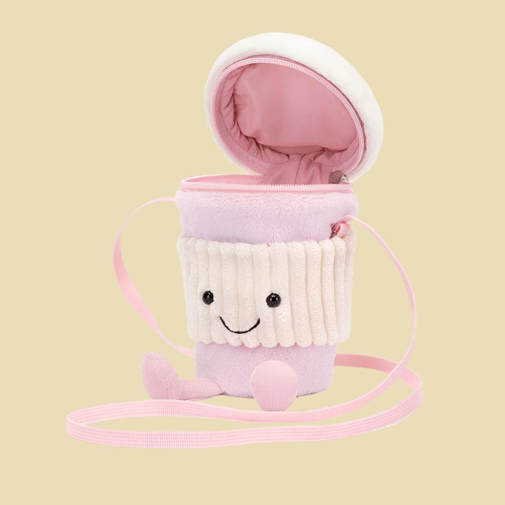 Amuseables Coffee - To - Go Pink Bag