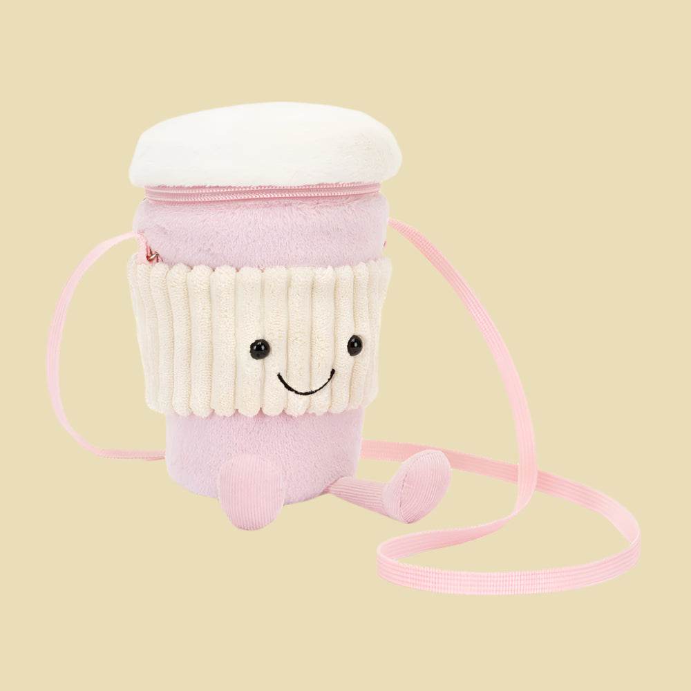 Amuseables Coffee - To - Go Pink Bag