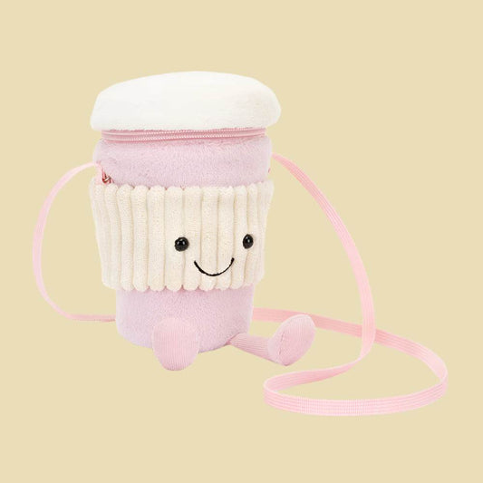 Amuseables Coffee - To - Go Pink Bag