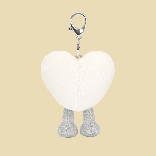 Amuseables Cream Heart Bag Charm