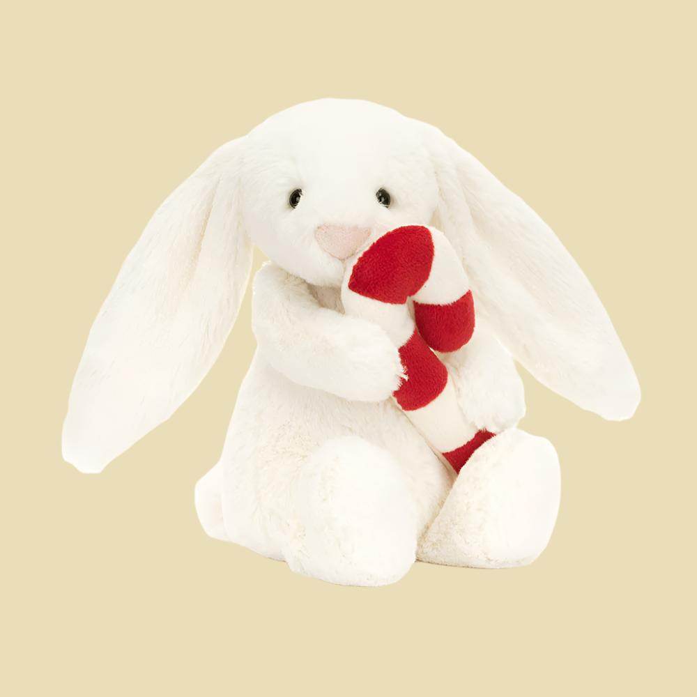 Bashful Bunny with Candy Cane