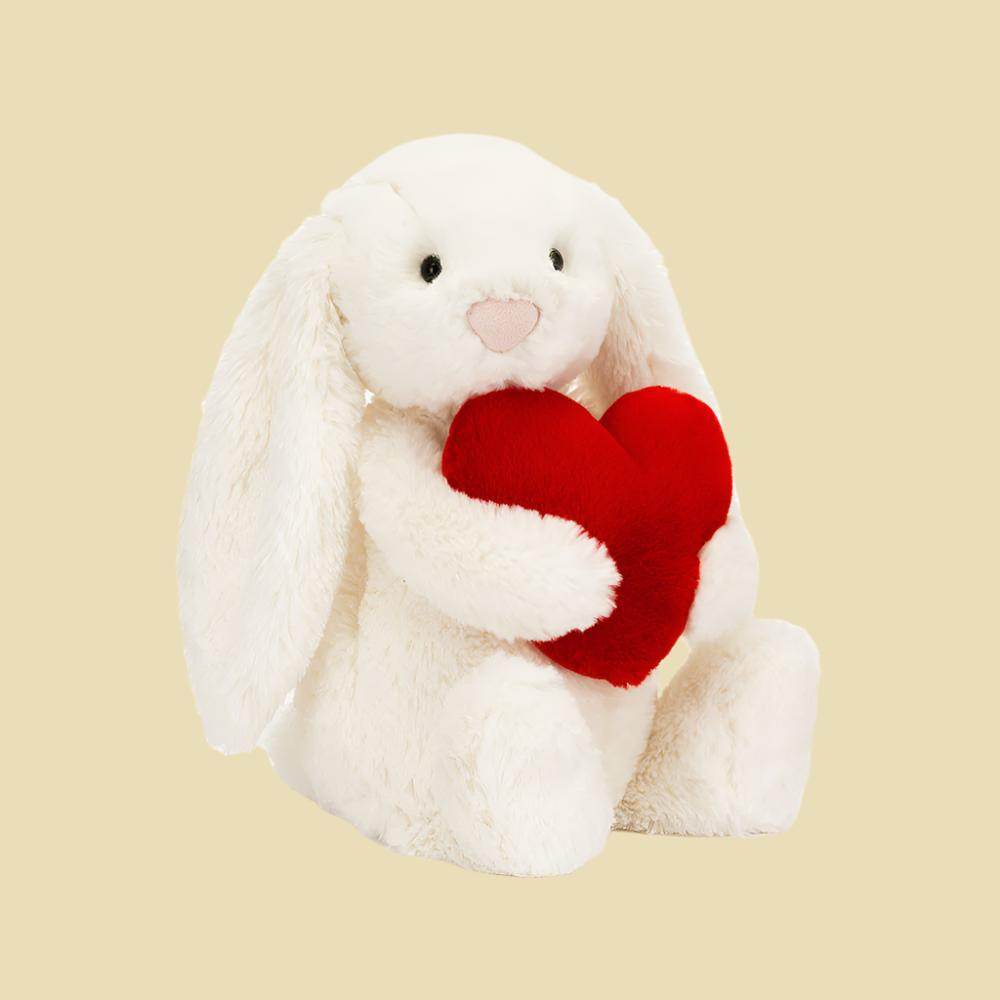 Bashful Red Love Heart Bunny
