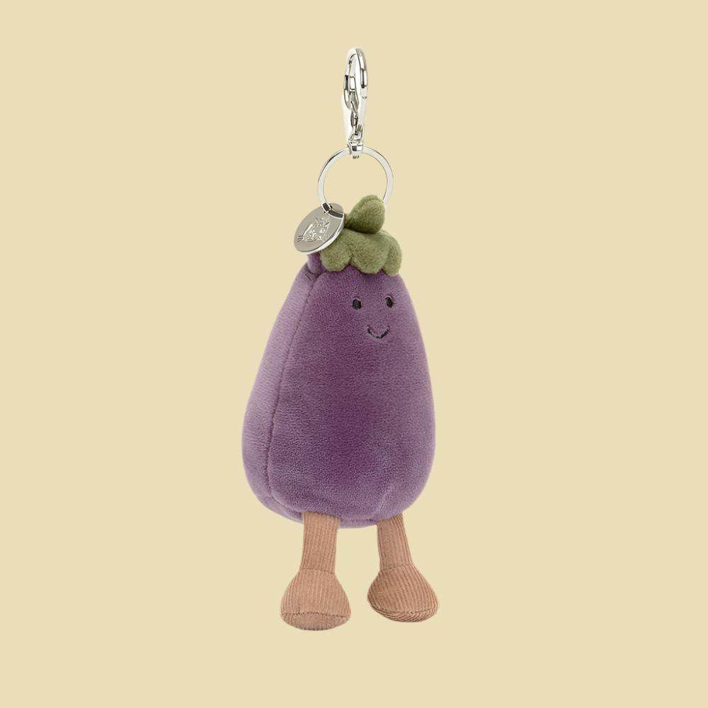 Vivacious Vegetable Aubergine Bag Charm